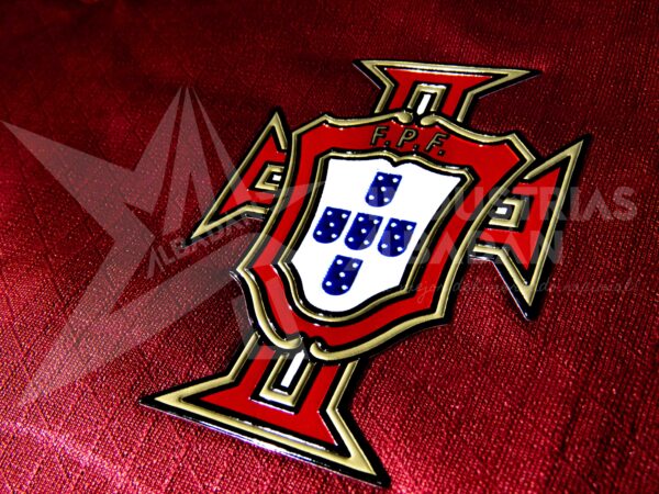 Vista escudo camiseta selección Portugal