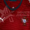 Vista tiro alto camiseta selección Portugal